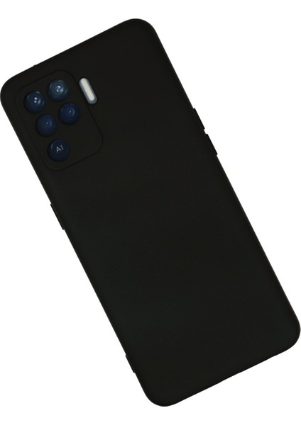 Oppo Reno 5 Lite Kılıf Lansman Içi Kadife Nano Silikon - Siyah modelleri