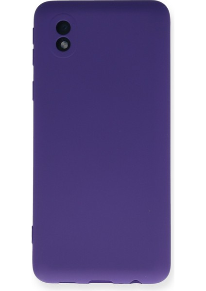 Samsung Galaxy A01 Core Kılıf Lansman Içi Kadife Nano Silikon - Mor