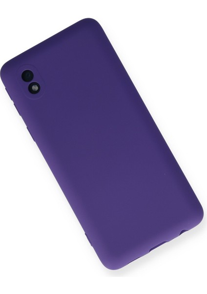 Samsung Galaxy A01 Core Kılıf Lansman Içi Kadife Nano Silikon - Mor modelleri