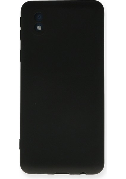 Samsung Galaxy A01 Core Kılıf Lansman Içi Kadife Nano Silikon - Siyah