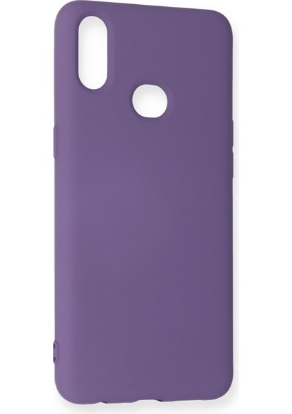 Samsung Galaxy A10S Kılıf Lansman Içi Kadife Nano Silikon - Mor modelleri