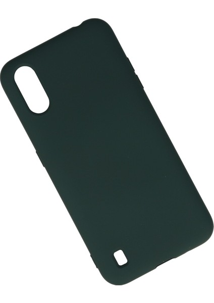 Samsung Galaxy A01 Kılıf Lansman Içi Kadife Nano Silikon - Koyu Yeşil fiyatları