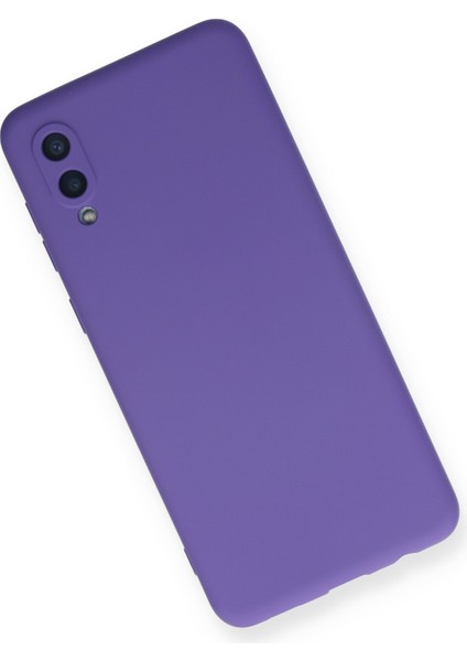 Samsung Galaxy A02 Kılıf Lansman Içi Kadife Nano Silikon - Mor modelleri