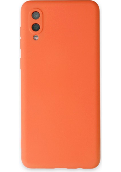 Samsung Galaxy A02 Kılıf Lansman Içi Kadife Nano Silikon - Turuncu