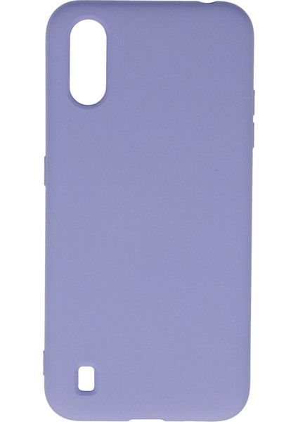 Samsung Galaxy A01 Kılıf Lansman Içi Kadife Nano Silikon - Lila