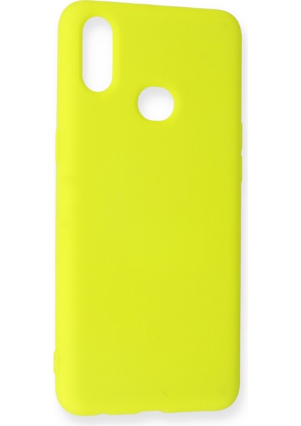 Samsung Galaxy A10S Kılıf Lansman Içi Kadife Nano Silikon - Sarı modelleri