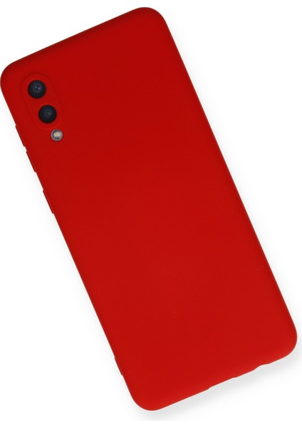 Samsung Galaxy A02 Kılıf Lansman Içi Kadife Nano Silikon - Kırmızı modelleri