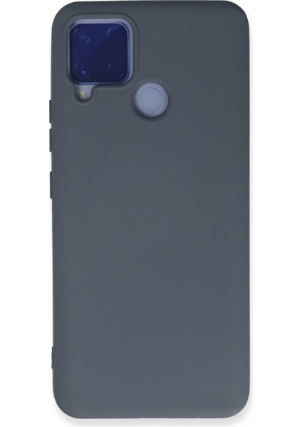Realme C15 Kılıf Lansman Içi Kadife Nano Silikon - Gri