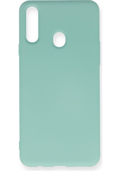 Samsung Galaxy A20S Kılıf Lansman Içi Kadife Nano Silikon - Turkuaz