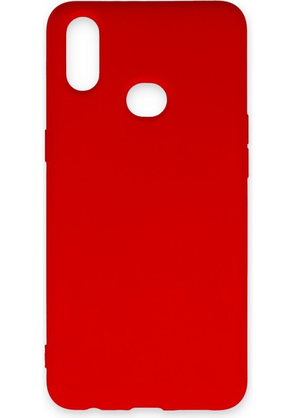 Samsung Galaxy A10S Kılıf Lansman Içi Kadife Nano Silikon - Kırmızı