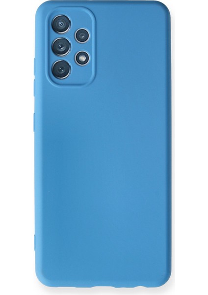 Samsung Galaxy A32 Kılıf Lansman Içi Kadife Nano Silikon - Mavi