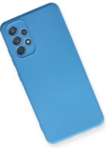 Samsung Galaxy A32 Kılıf Lansman Içi Kadife Nano Silikon - Mavi modelleri