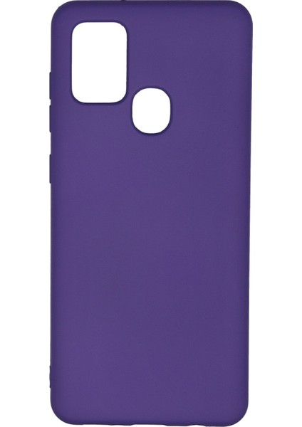 Samsung Galaxy A21S Kılıf Lansman Içi Kadife Nano Silikon - Mor