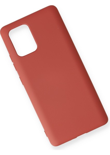 Samsung Galaxy A91 / S10 Lite Kılıf Lansman Içi Kadife Nano Silikon - Kiremit modelleri