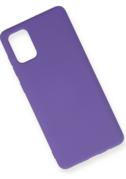 Samsung Galaxy A71 Kılıf Lansman Içi Kadife Nano Silikon - Mor modelleri