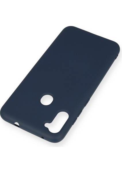 Samsung Galaxy M11 Kılıf Lansman Içi Kadife Nano Silikon - Lacivert modelleri