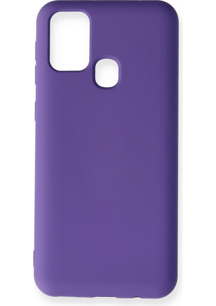 Samsung Galaxy M30S Kılıf Lansman Içi Kadife Nano Silikon - Mor