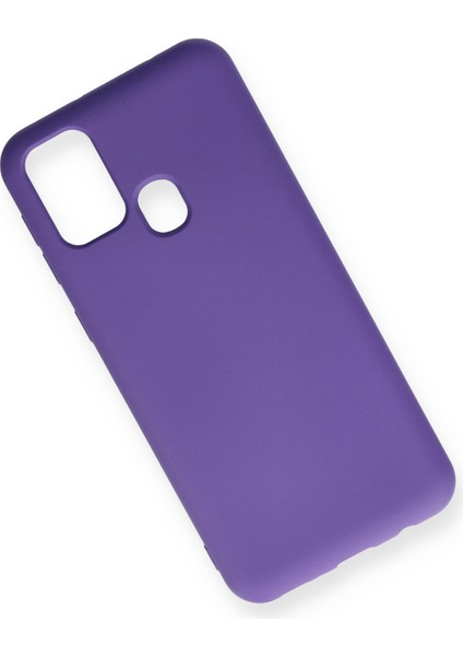 Samsung Galaxy M30S Kılıf Lansman Içi Kadife Nano Silikon - Mor modelleri