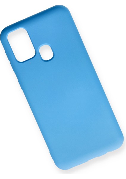 Samsung Galaxy M31 Kılıf Lansman Içi Kadife Nano Silikon - Mavi modelleri