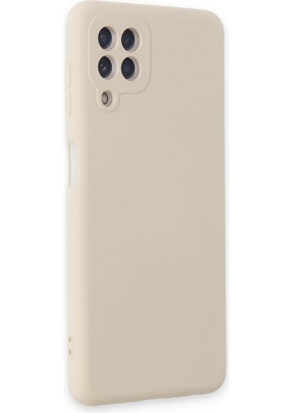 Samsung Galaxy M32 Kılıf Lansman Içi Kadife Nano Silikon - Bej