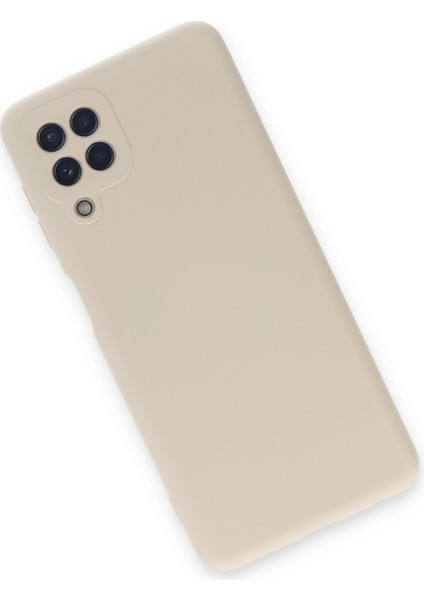 Samsung Galaxy M32 Kılıf Lansman Içi Kadife Nano Silikon - Bej