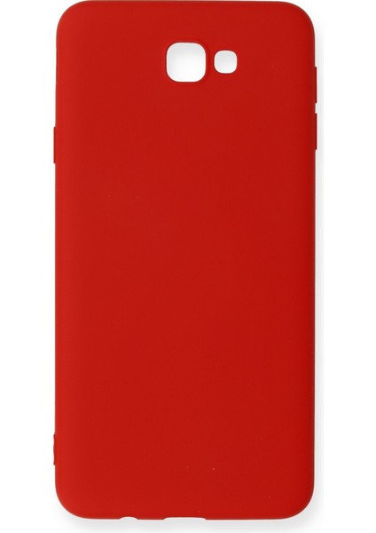 Samsung Galaxy J7 Prime Kılıf Lansman Içi Kadife Nano Silikon - Kırmızı