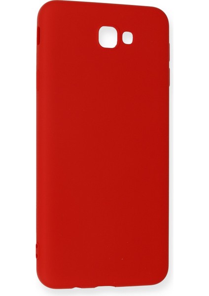 Samsung Galaxy J7 Prime Kılıf Lansman Içi Kadife Nano Silikon - Kırmızı