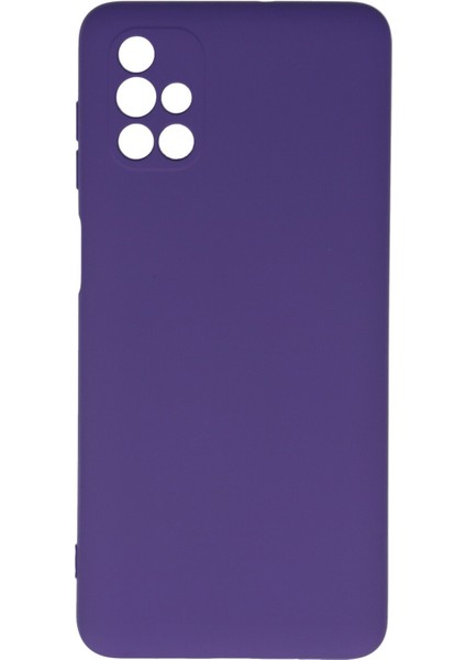 Samsung Galaxy M51 Kılıf Lansman Içi Kadife Nano Silikon - Mor