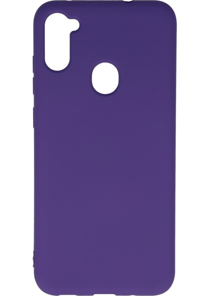 Samsung Galaxy M11 Kılıf Lansman Içi Kadife Nano Silikon - Mor