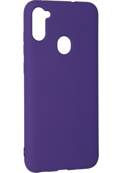 Samsung Galaxy M11 Kılıf Lansman Içi Kadife Nano Silikon - Mor modelleri