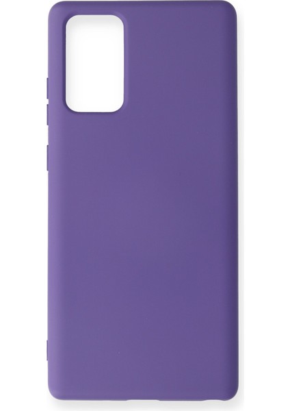 Samsung Galaxy Note 20 Kılıf Lansman Içi Kadife Nano Silikon - Mor