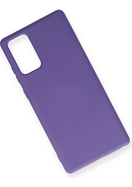Samsung Galaxy Note 20 Kılıf Lansman Içi Kadife Nano Silikon - Mor modelleri