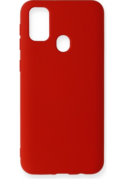 Samsung Galaxy M31 Kılıf Lansman Içi Kadife Nano Silikon - Kırmızı