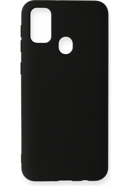 Samsung Galaxy M31 Kılıf Lansman Içi Kadife Nano Silikon - Siyah