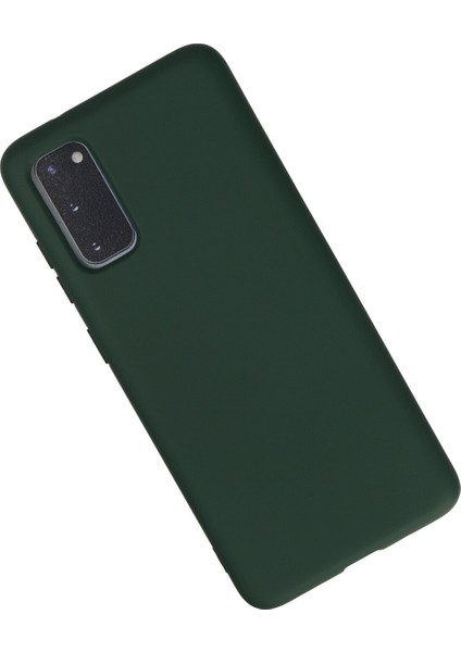 Samsung Galaxy S20 Kılıf Lansman Içi Kadife Nano Silikon - Koyu Yeşil fiyatları