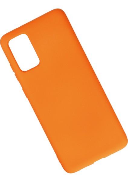 Samsung Galaxy S20 Plus Kılıf Lansman Içi Kadife Nano Silikon - Turuncu fiyatları