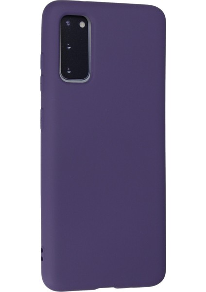 Samsung Galaxy S20 Kılıf Lansman Içi Kadife Nano Silikon - Mor modelleri
