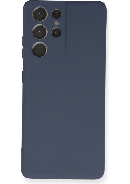 Samsung Galaxy S21 Ultra Kılıf Lansman Içi Kadife Nano Silikon - Gri