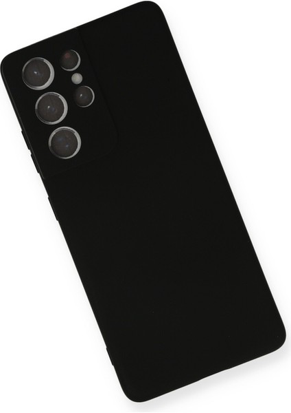Samsung Galaxy S21 Ultra Kılıf Lansman Içi Kadife Nano Silikon - Siyah modelleri