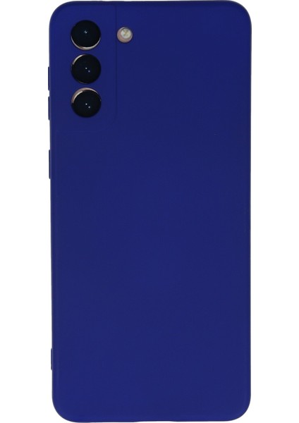 Samsung Galaxy S21 Plus Kılıf Lansman Içi Kadife Nano Silikon - Lacivert