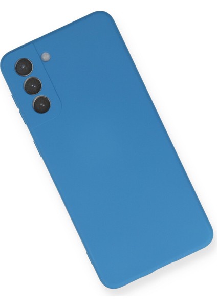 Samsung Galaxy S21 Plus Kılıf Lansman Içi Kadife Nano Silikon - Mavi modelleri