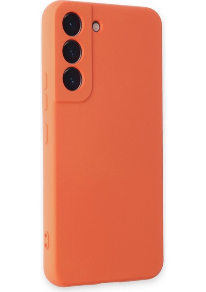 Samsung Galaxy S22 Kılıf Lansman Içi Kadife Nano Silikon - Turuncu fiyatları