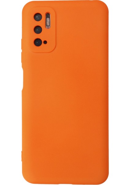 Xiaomi Poco M3 Pro Kılıf Lansman Içi Kadife Nano Silikon - Turuncu