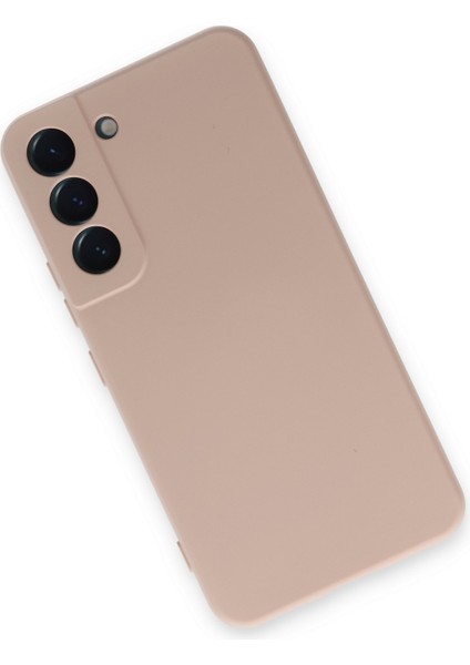 Samsung Galaxy S22 Kılıf Lansman Içi Kadife Nano Silikon - Pudra modelleri