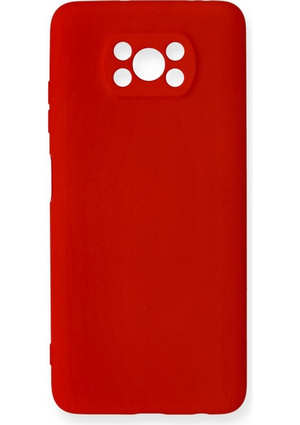 Xiaomi Poco X3 Kılıf Lansman Içi Kadife Nano Silikon - Kırmızı
