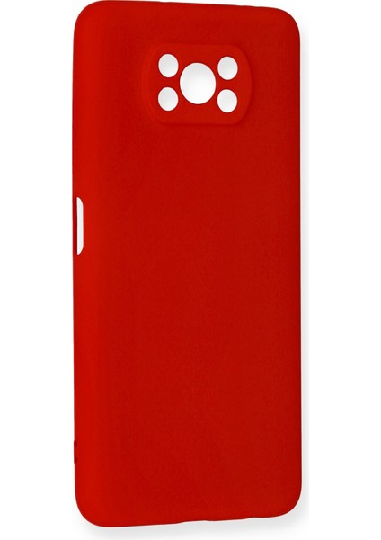Xiaomi Poco X3 Kılıf Lansman Içi Kadife Nano Silikon - Kırmızı