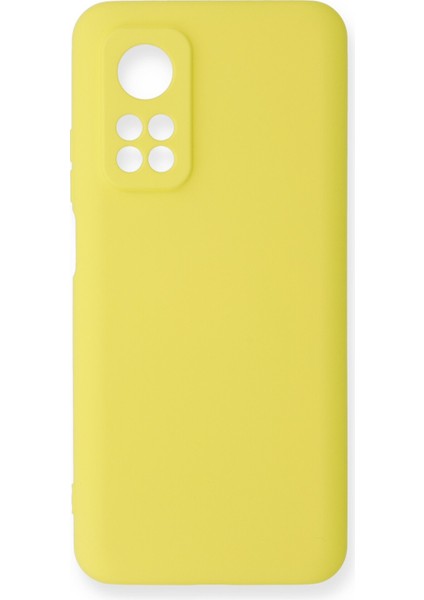 Xiaomi Mi 10T Pro Kılıf Lansman Içi Kadife Nano Silikon - Sarı