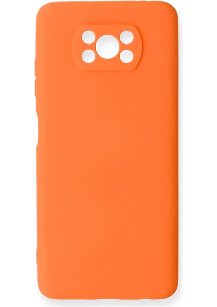 Xiaomi Poco X3 Pro Kılıf Lansman Içi Kadife Nano Silikon - Turuncu