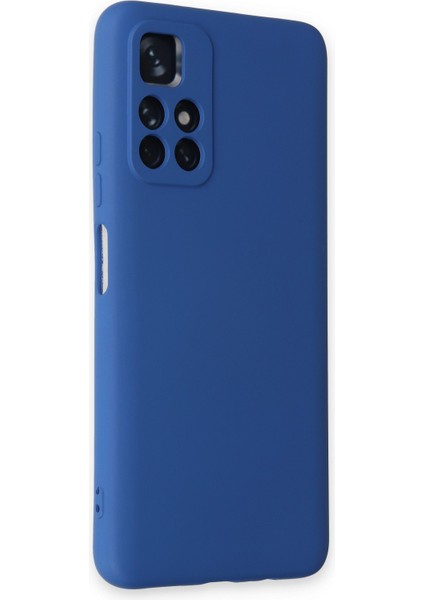 Xiaomi Redmi Note 11T Kılıf Lansman Içi Kadife Nano Silikon - Lacivert