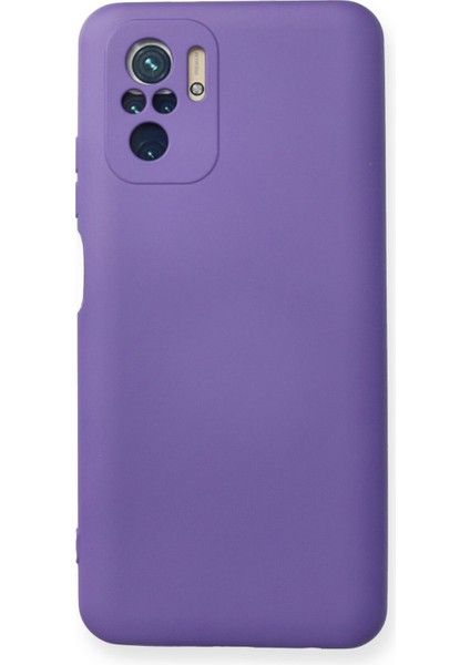 Xiaomi Redmi Note 10 Kılıf Lansman Içi Kadife Nano Silikon - Mor